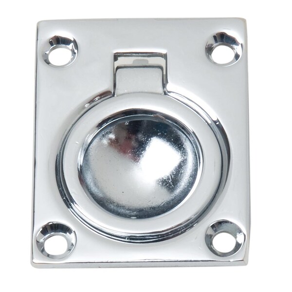 Perko Chrome Plated Zinc Flush Ring Pull 1-3/4" X 1-1/8" 0841DP0CHR - main